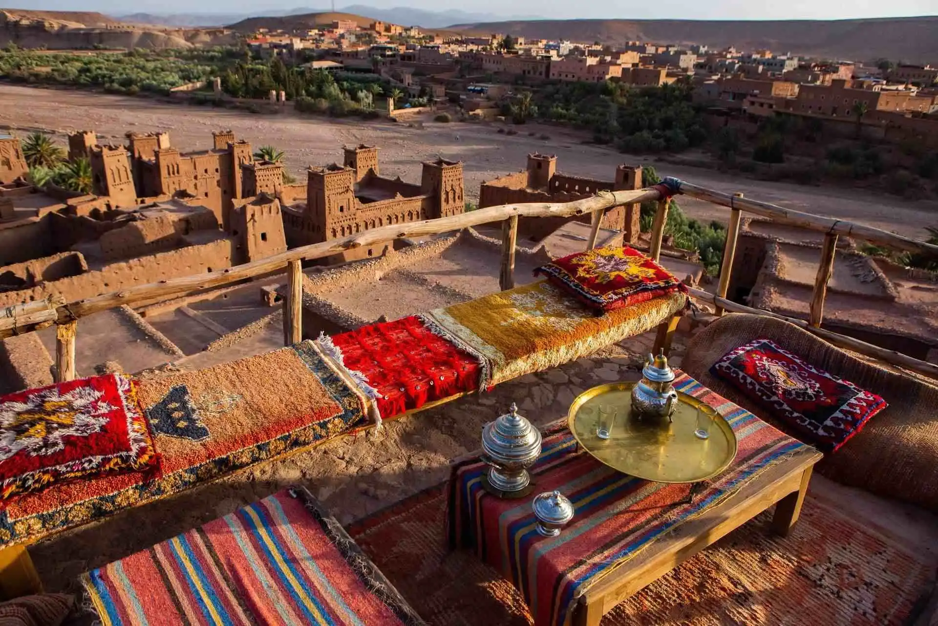 Berber family gathering for a meal in a traditional home Dades Gorges