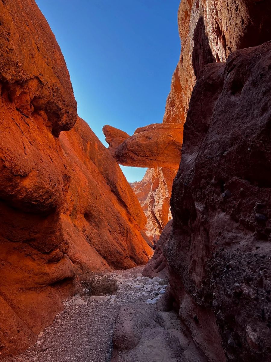 Hiking trail above Dades Valley gorge Morocco