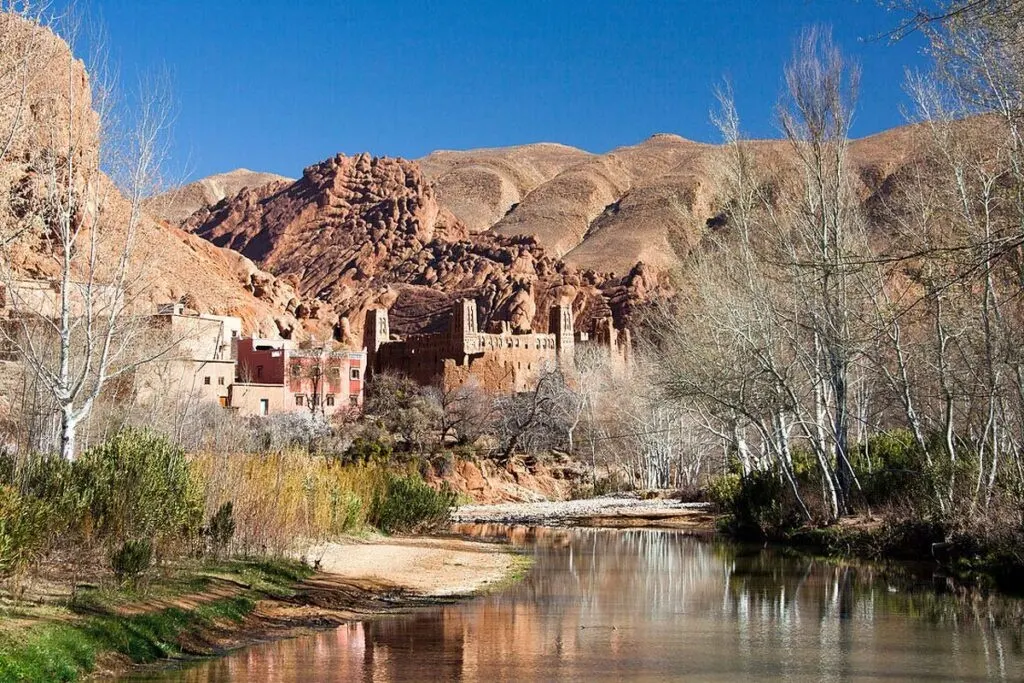 Dades Valley panorama golden hour Morocco