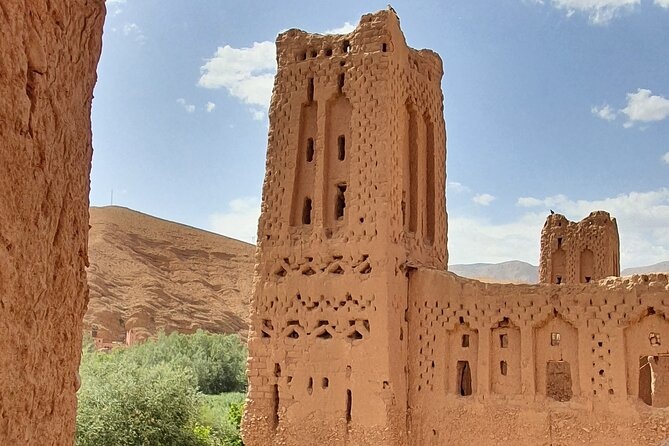 Kasbah ruins Dades Valley Morocco mud brick towers